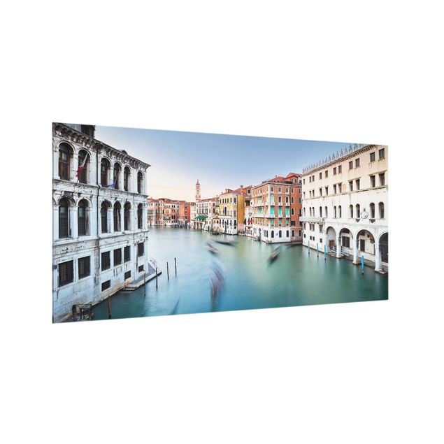 Spritzschutz Glas - Canale Grande Blick von der Rialtobrücke Venedig - Querformat - 2:1