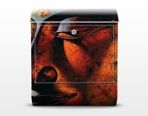 Wandbriefkasten - Bombay Buddha - Briefkasten Rot