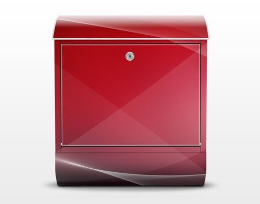 Briefkasten Rot mit Zeitungsfach - Funky Free Style - Modern Rot