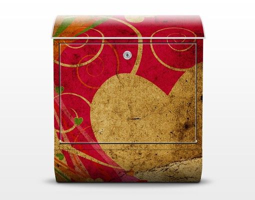 Wandbriefkasten - Lava Love - Briefkasten Rot