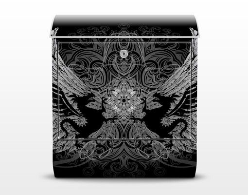 Wandbriefkasten - Drachenflügel - Briefkasten Schwarz