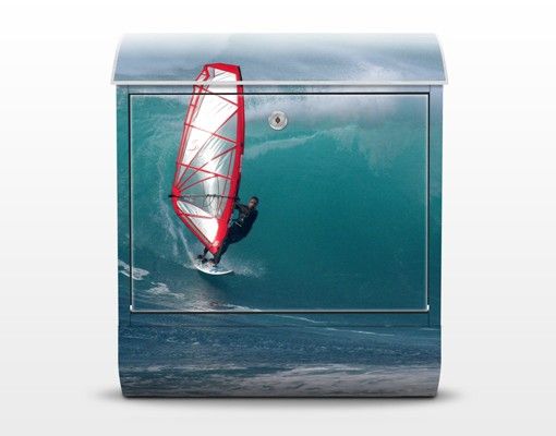 Wandbriefkasten - The Surfer - Briefkasten Blau