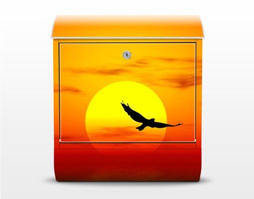 Briefkasten mit Zeitungsfach - Fabulous Sunset - Briefkasten mit Tiermotiv