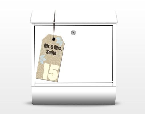 Briefkasten mit eigenem Text & Hausnummer - No.JS308 Wunschtext Etikett