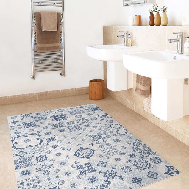 Moderne Teppiche Keramikfliesen Agadir blau