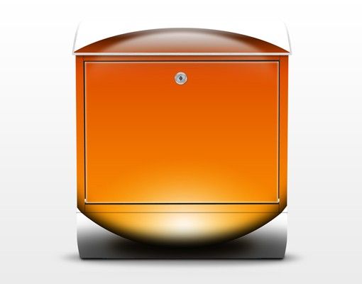 Design Briefkasten Magical Orange Ball - Briefkasten Orange