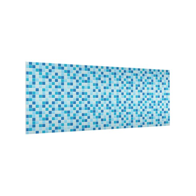 Spritzschutz Glas - Mosaikfliesen Meeresrauschen - Panorama - 5:2