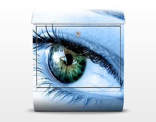 Wandbriefkasten - Seductive Eye No.2 - Briefkasten Blau