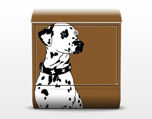 Briefkasten mit Zeitungsfach - No.TA2 Dalmatiner - Briefkasten mit Tiermotiv