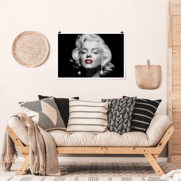 Poster - Marilyn mit roten Lippen - Querformat 2:3