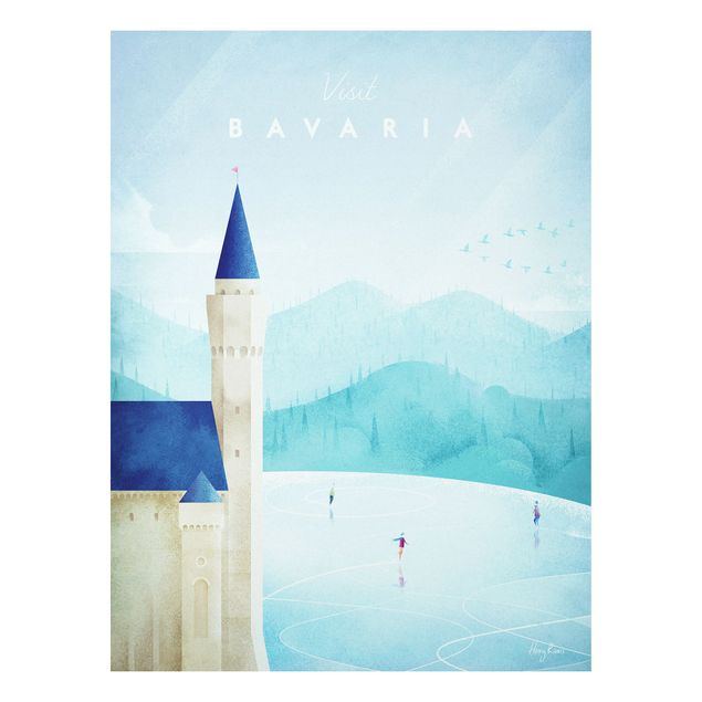 Forex Fine Art Print - Reiseposter - Bavaria - Hochformat 4:3
