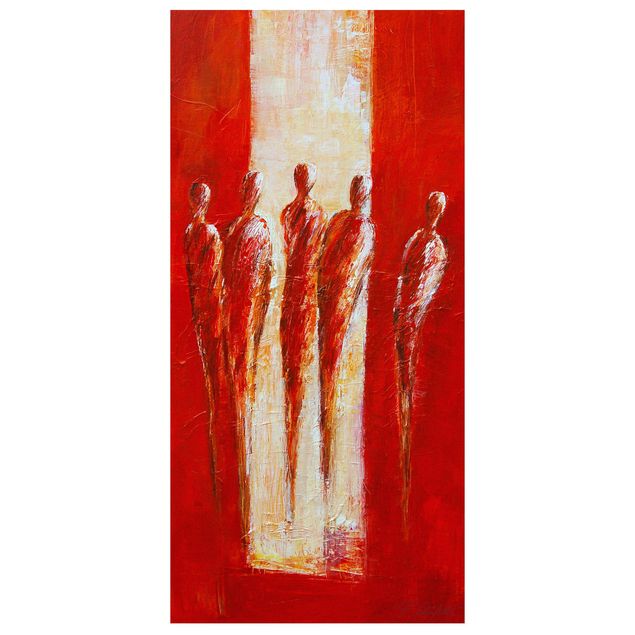 Raumteiler - Petra Schüßler - Fünf Figuren in Rot 02 250x120cm