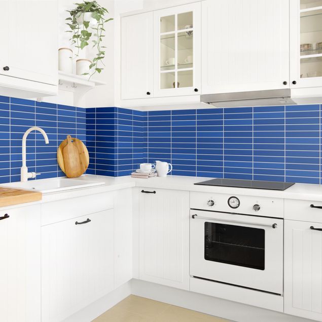 Küchenrückwand - Metro Fliesen - Blau