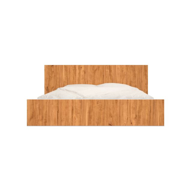 Möbelfolie für IKEA Malm Bett niedrig 140x200cm - Klebefolie Libanon Zeder