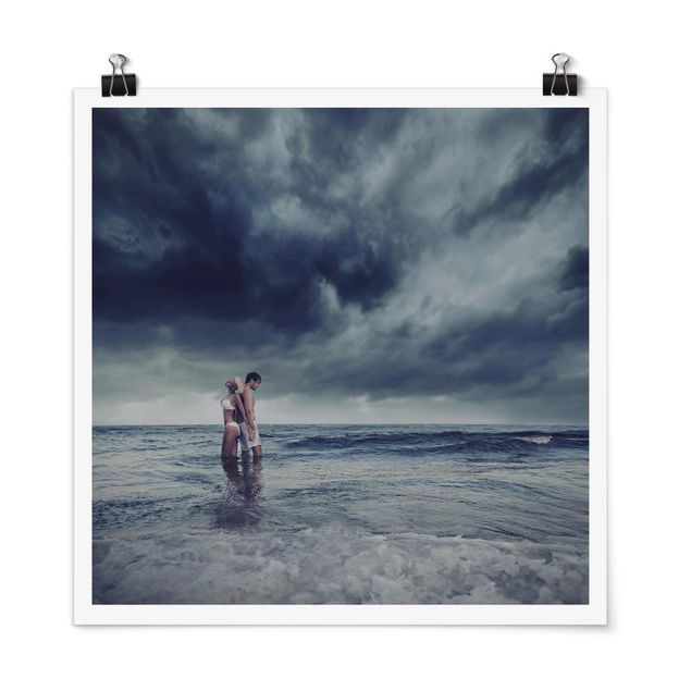 Poster - Lovers And The Sea - Quadrat 1:1