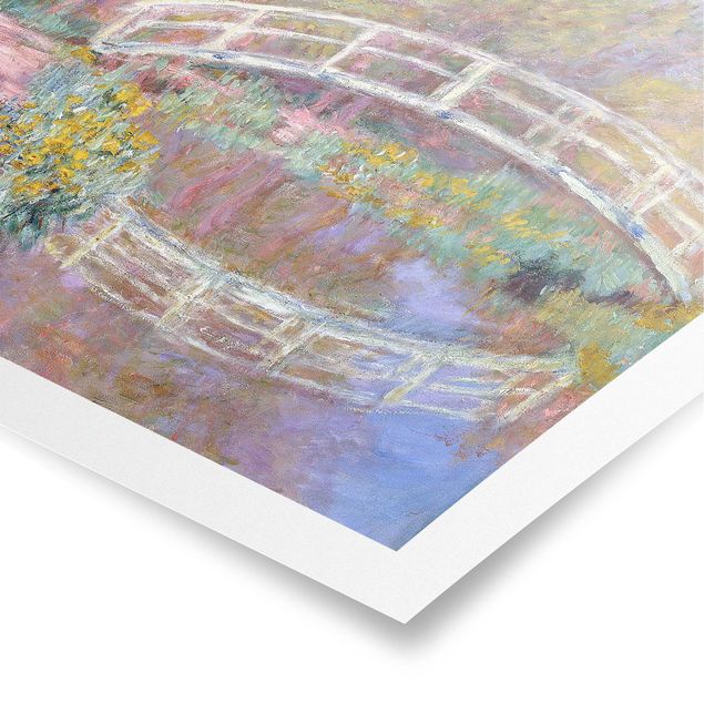 Poster - Claude Monet - Brücke Monets Garten - Quadrat 1:1