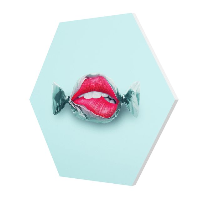 Hexagon Bild Forex - Jonas Loose - Bonbon mit Lippen