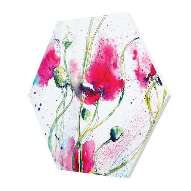 Hexagon Bild Forex - Painted Poppies