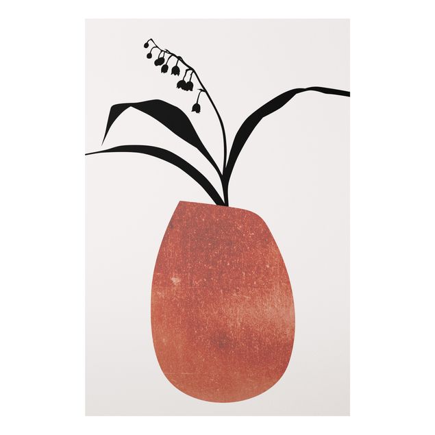 Forex Fine Art Print - Grafische Pflanzenwelt - Maiglöckchen - Hochformat 3:2