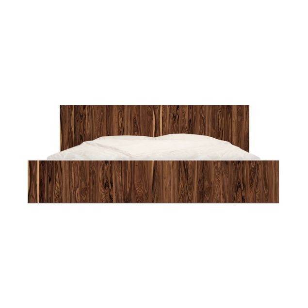 Möbelfolie für IKEA Malm Bett niedrig 160x200cm - Klebefolie Santos Palisander