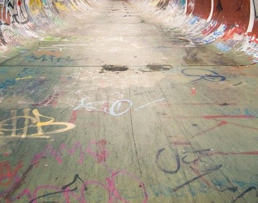 Waschbeckenunterschrank - Skate Graffiti - Badschrank Bunt