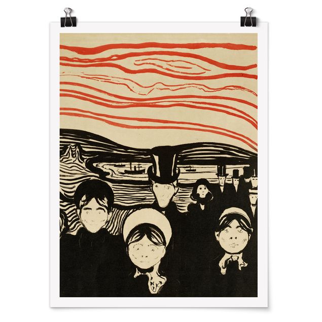 Poster - Edvard Munch - Angstgefühl - Hochformat 3:4