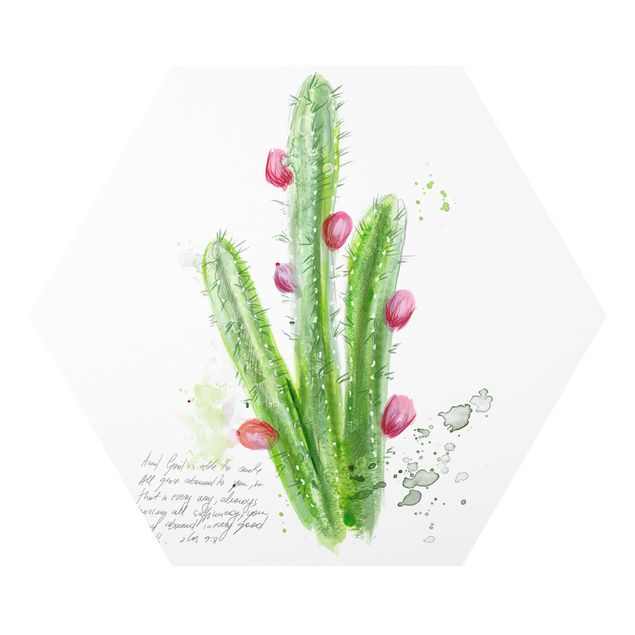 Hexagon Bild Forex - Kaktus mit Bibellvers II