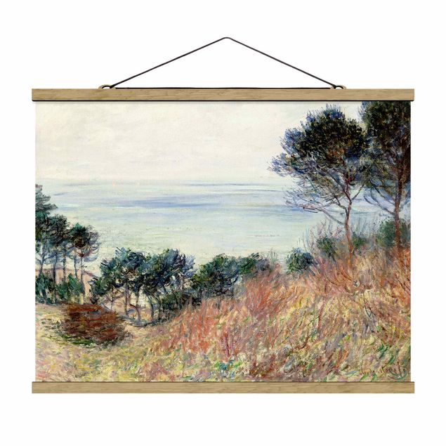 Stoffbild mit Posterleisten - Claude Monet - Küste Varengeville - Querformat 4:3