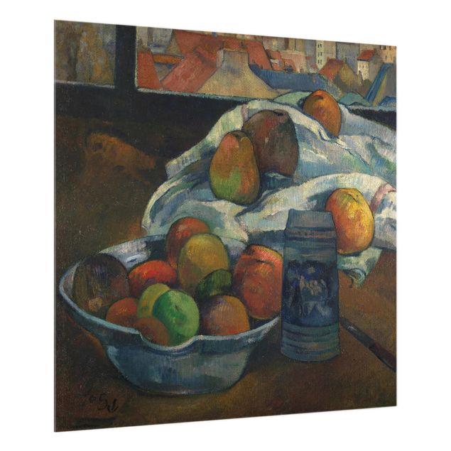 Glas Spritzschutz - Paul Gauguin - Obstschale - Quadrat - 1:1