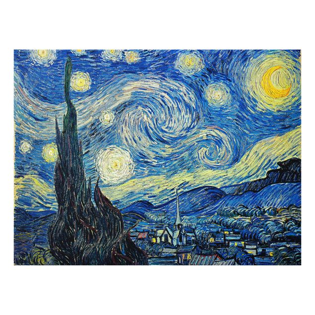 Glas Spritzschutz - Vincent van Gogh - Sternennacht - Querformat - 4:3