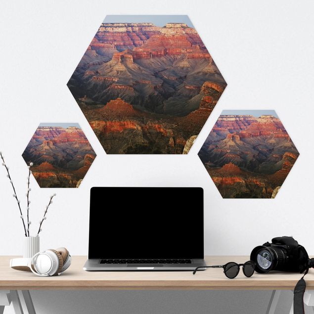 Hexagon Bild Forex - Grand Canyon nach dem Sonnenuntergang