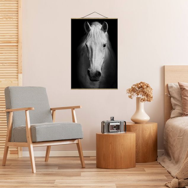 Stoffbild mit Posterleisten - Dream of a Horse - Hochformat 2:3