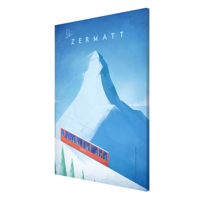 Magnettafel - Reiseposter - Zermatt - Memoboard Hochformat 3:2