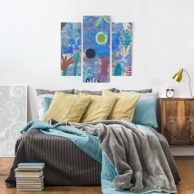 Leinwandbild 3-teilig - Paul Klee - Versunkene Landschaft - Galerie Triptychon