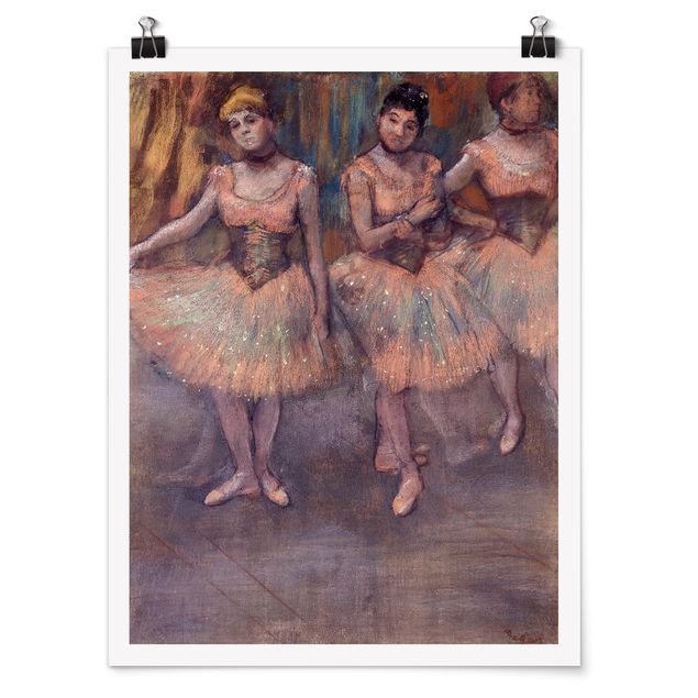 Poster - Edgar Degas - Tänzerinnen vor Exercice - Hochformat 3:4