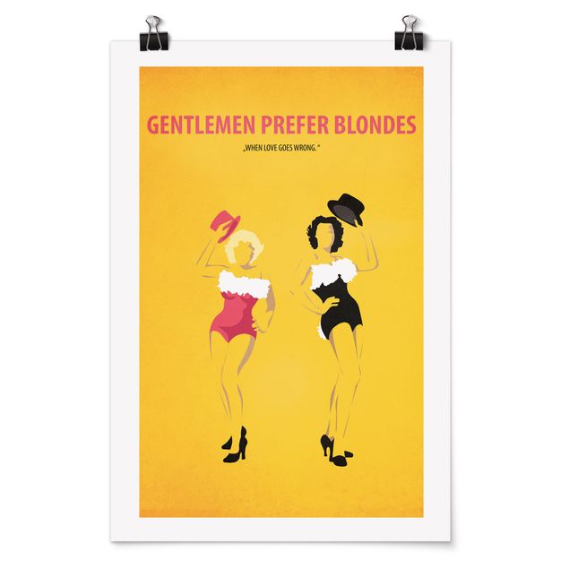 Poster - Filmposter Gentlemen prefer blondes - Hochformat 3:2