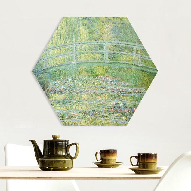 Hexagon Bild Forex - Claude Monet - Japanische Brücke