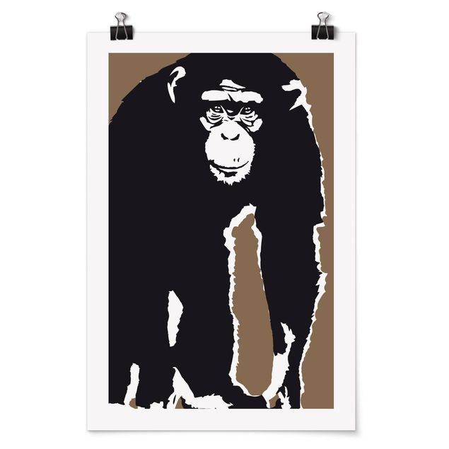 Poster - No.TA10 Schimpanse - Hochformat 3:2