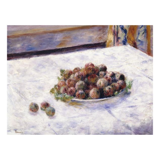Glas Spritzschutz - Auguste Renoir - Teller mit Pflaumen - Querformat - 4:3