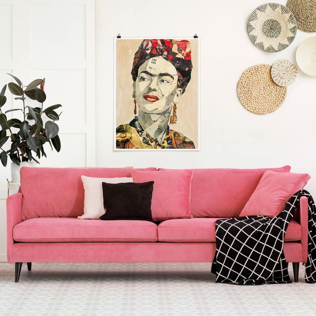 Poster - Frida Kahlo - Collage No.2 - Hochformat 3:4