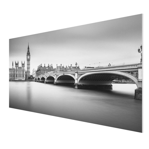 Forex Fine Art Print - Westminster Brücke und Big Ben - Querformat 1:2
