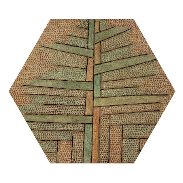 Hexagon Bild Holz - Paul Klee - Kiefer