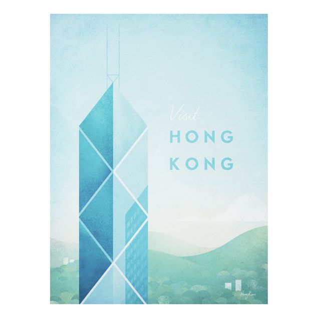 Forex Fine Art Print - Reiseposter - Hong Kong - Hochformat 4:3