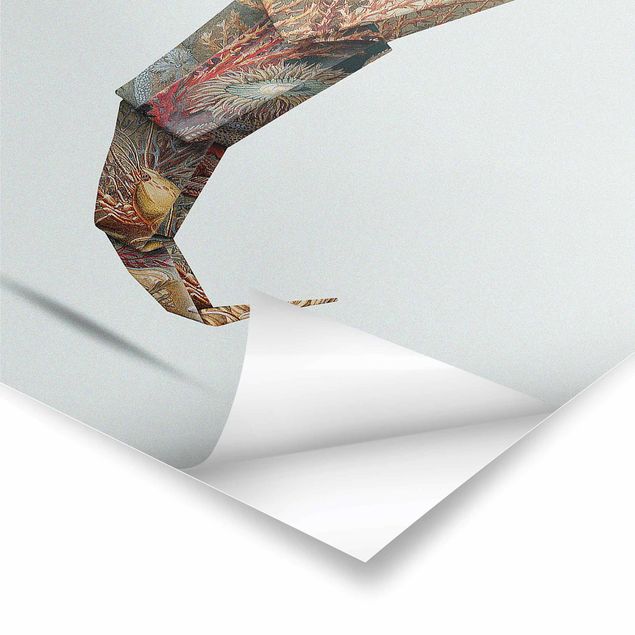 Poster - Jonas Loose - Origami Seepferdchen - Hochformat 3:2