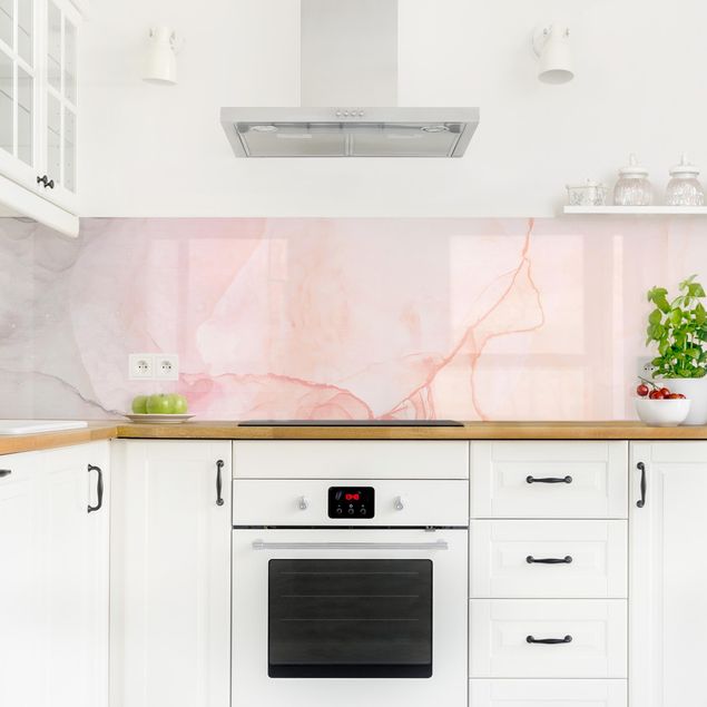Küchenrückwand - Spiel der Farben Pastell Zuckerwatte