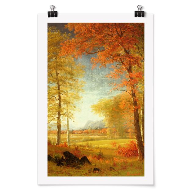 Poster - Albert Bierstadt - Herbst in Oneida County, New York - Hochformat 3:2
