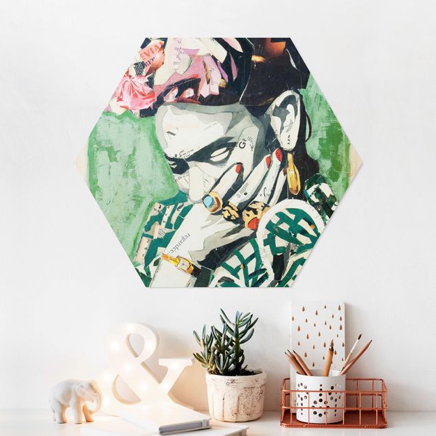Hexagon Bild Forex - Frida Kahlo - Collage No.3