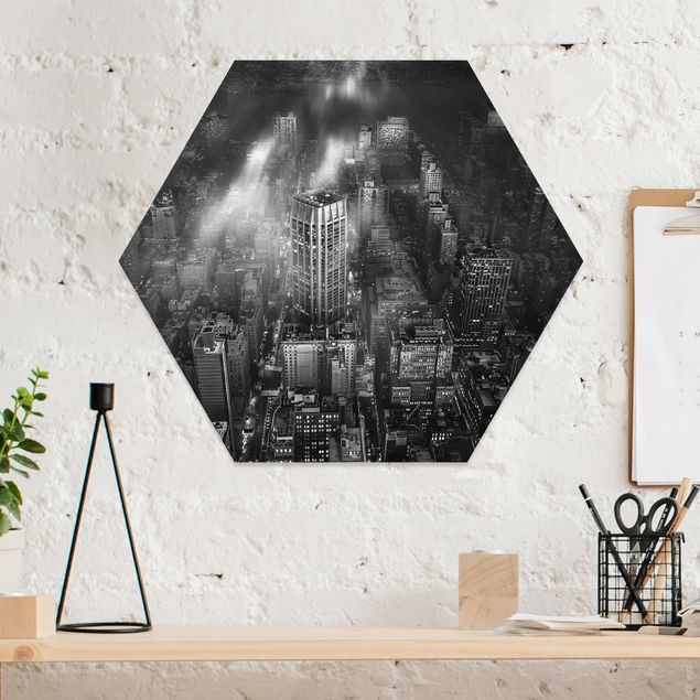 Hexagon Bild Forex - Sonnenlicht über New York City