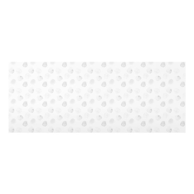 Spritzschutz Glas - Aquarell Punkte Grau - Panorama