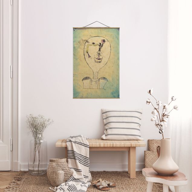Stoffbild mit Posterleisten - Paul Klee - Die Knospe - Hochformat 2:3